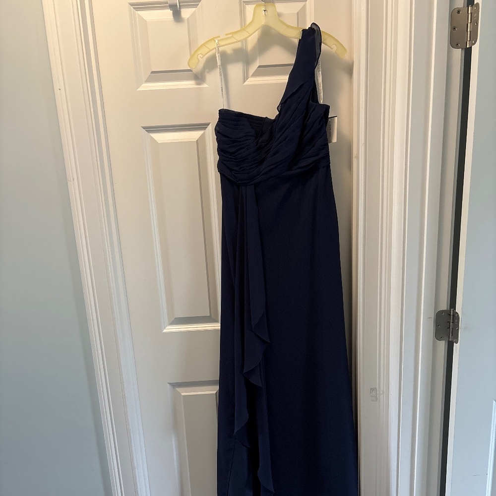 Navy Blue Davids Bridal Gown Size 8